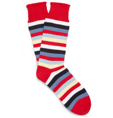 Corgi striped socks, $30